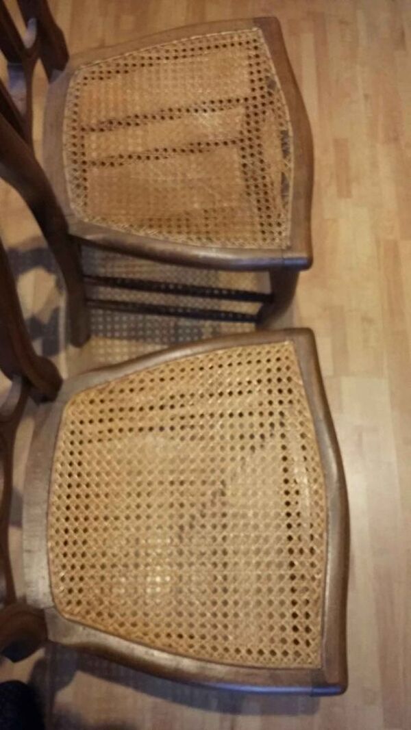 2 chaises cannées Louis Philippe