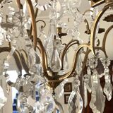 Bronze and crystal chandelier