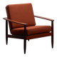 Mid-century easy chair in teak and cane circa 1970