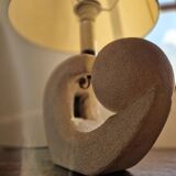 Stone sculptural lamp by Albert Tormos, France