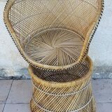 Island-inspired rattan armchair