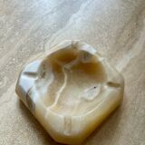 Cendrier vide poche en albâtre beige