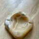 Beige alabaster ashtray