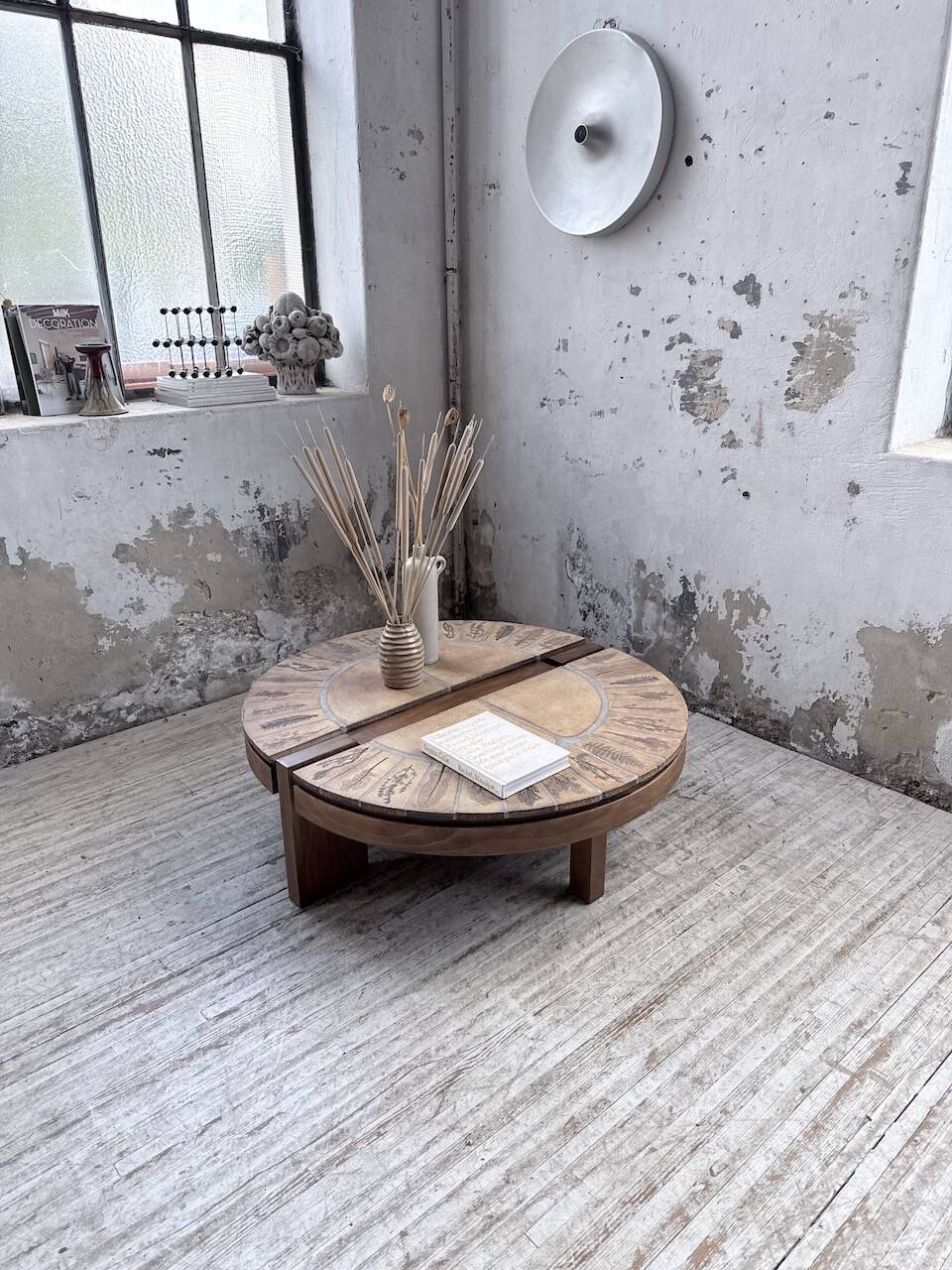 Table basse Roger Capron « grain de café »