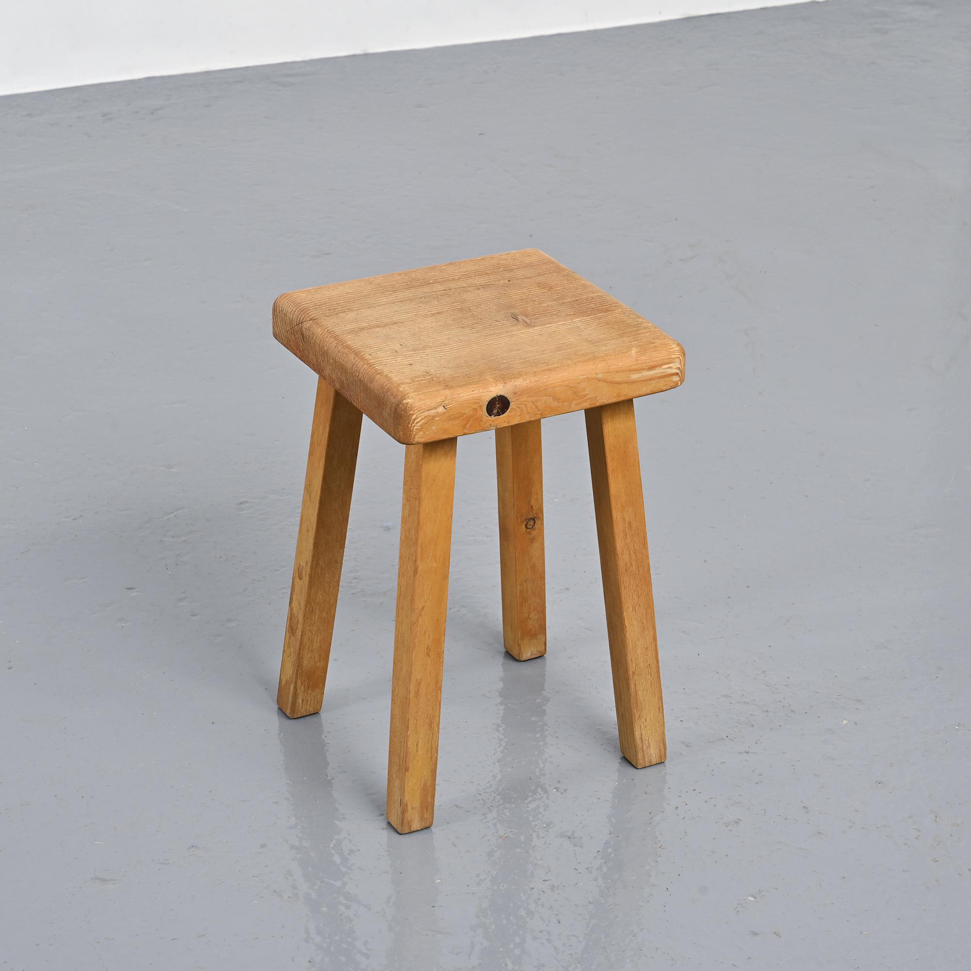 Tabouret vintage par Charlotte Perriand, Les Arcs, France