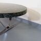 Vintage oval coffee table in stone and chromed metal from the 70s
