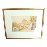 Watercolor "street corner"