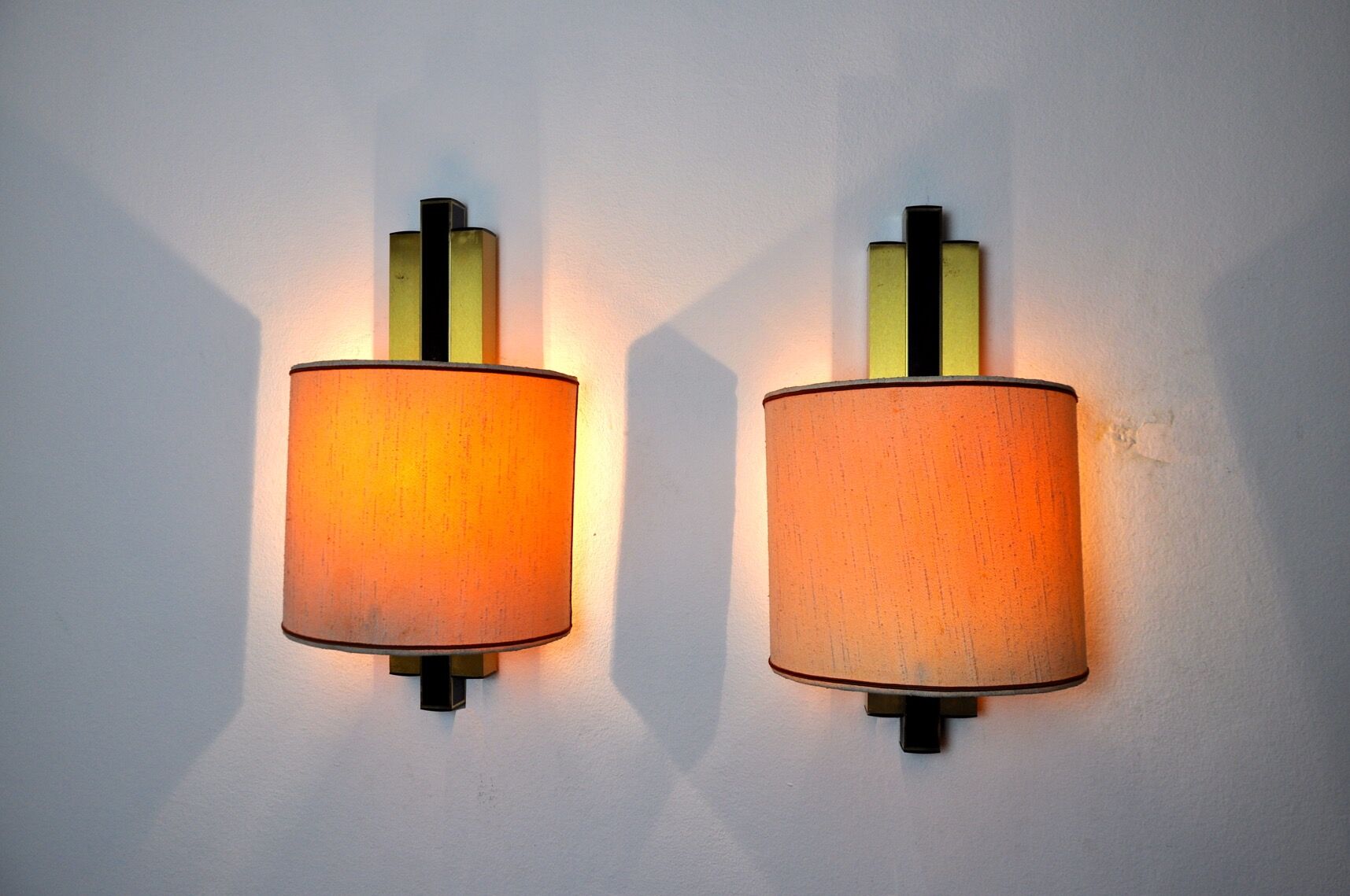 Pair of Regency wall lamps by Lumica Spain 1970