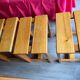 Set of 3 solid wood stools – Rustic mountain design