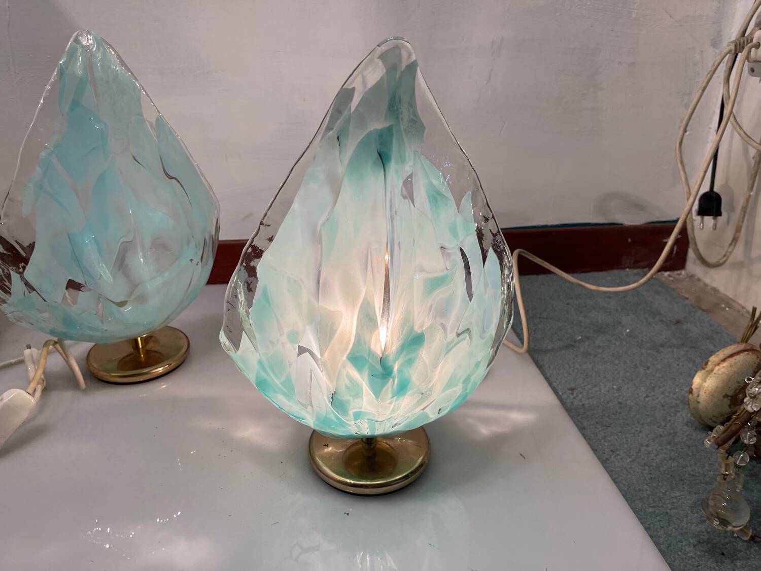 Murano Glass Table Lamps Set of 2 by La Murrina