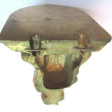 Venetian wall console, sculpted and gilded plaster, Acanthes Napoleon III style