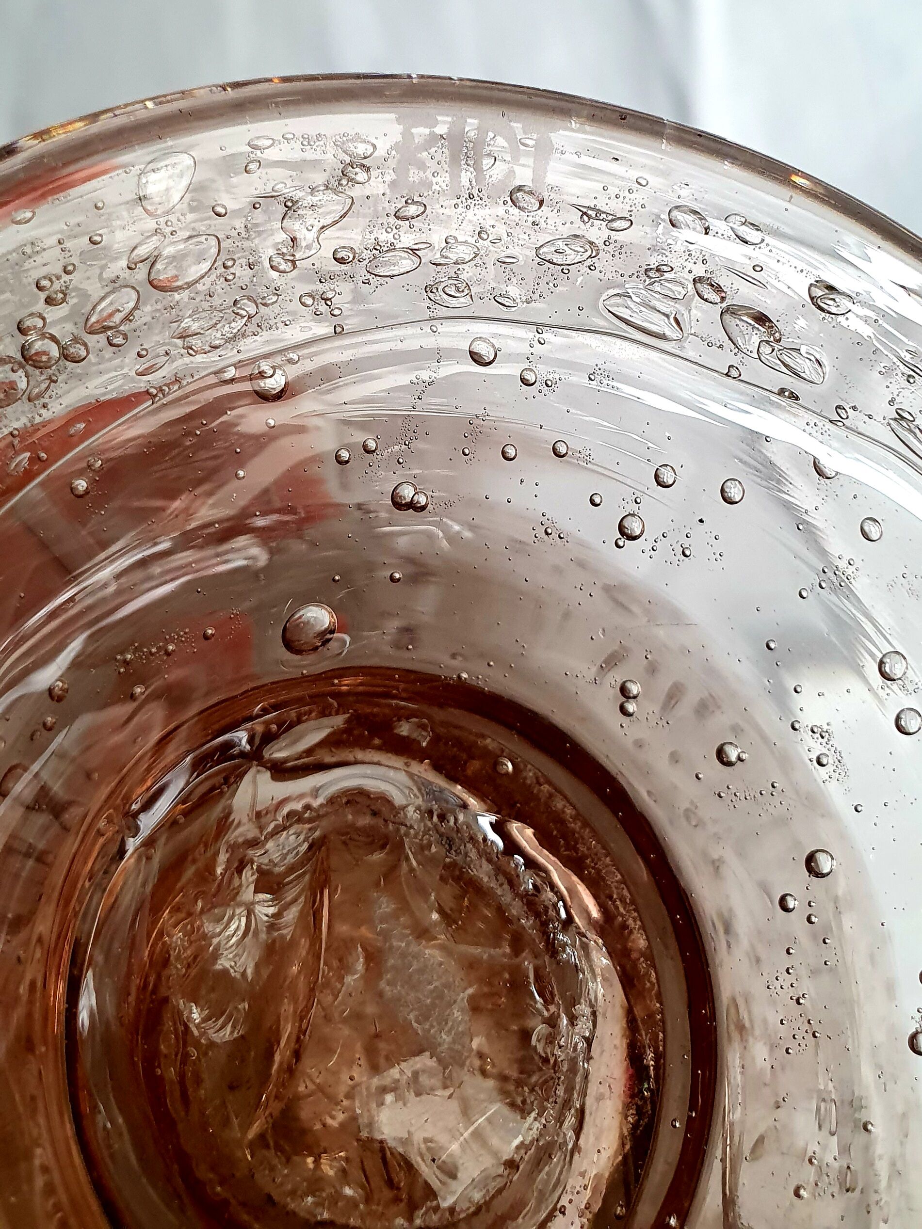 Bubbled glass candle holder signed biot