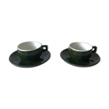 two cups green bistro coffee