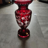 Bohemian crystal vase