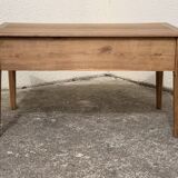 Solid desk in raw oak handles art deco shells