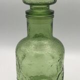 CARAFE Vintage en VERRE Vert de style Empoli à effet 24,5 cm