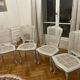 Set of 4 white caned chairs in Louis XV style.