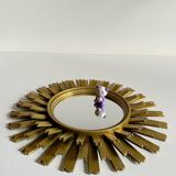 Miroir soleil doré n°2 style vintage