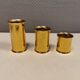 3 beautiful candle holders in 24 carat gold plating.  From Danish Altecco.