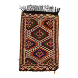 Small Vintage Turkish Kilim Rug 118x75 cm Wool Kelim