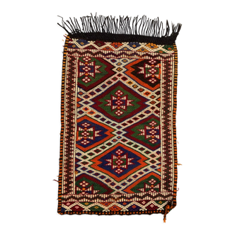 Small Vintage Turkish Kilim Rug 118x75 cm Wool Kelim