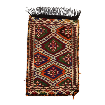 Small Vintage Turkish Kilim Rug 118x75 cm Wool Kelim