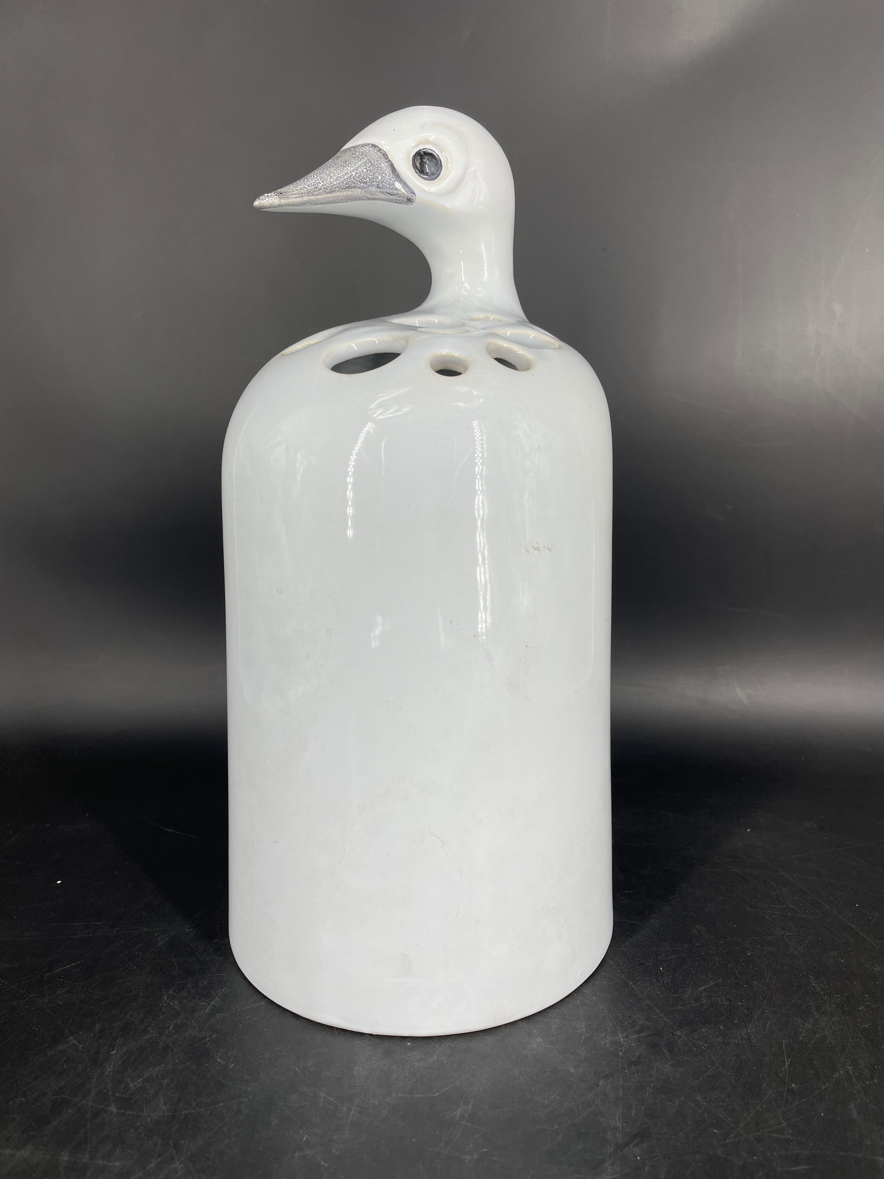 Duck vase by Jacques Molin Faïencerie de Charolles circa 1970