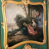 19th century carved wooden trumeau 110x181cm