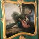 Trumeau du XIXe en bois sculpté de style Louis XV à décor romantique 110x181cm