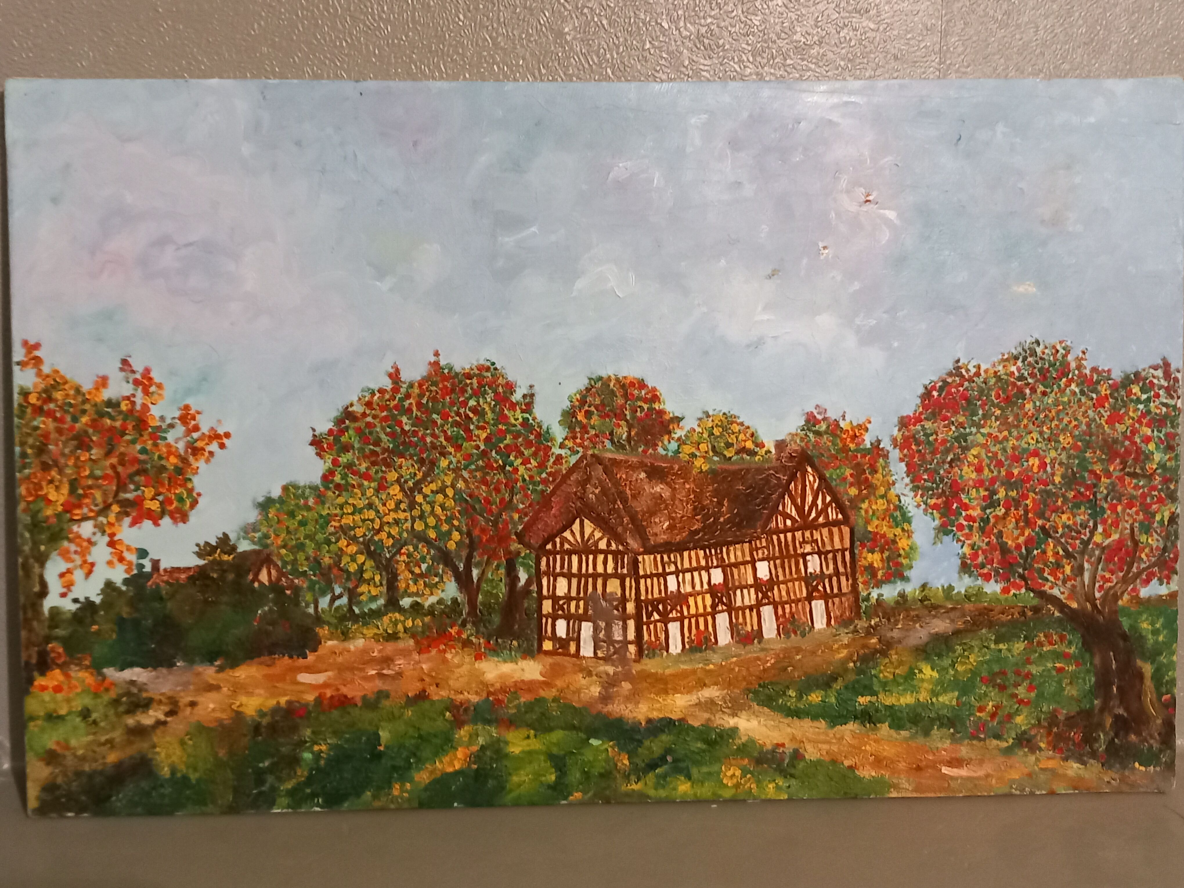 Oil on canvas-illustration