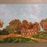 Oil on canvas-illustration