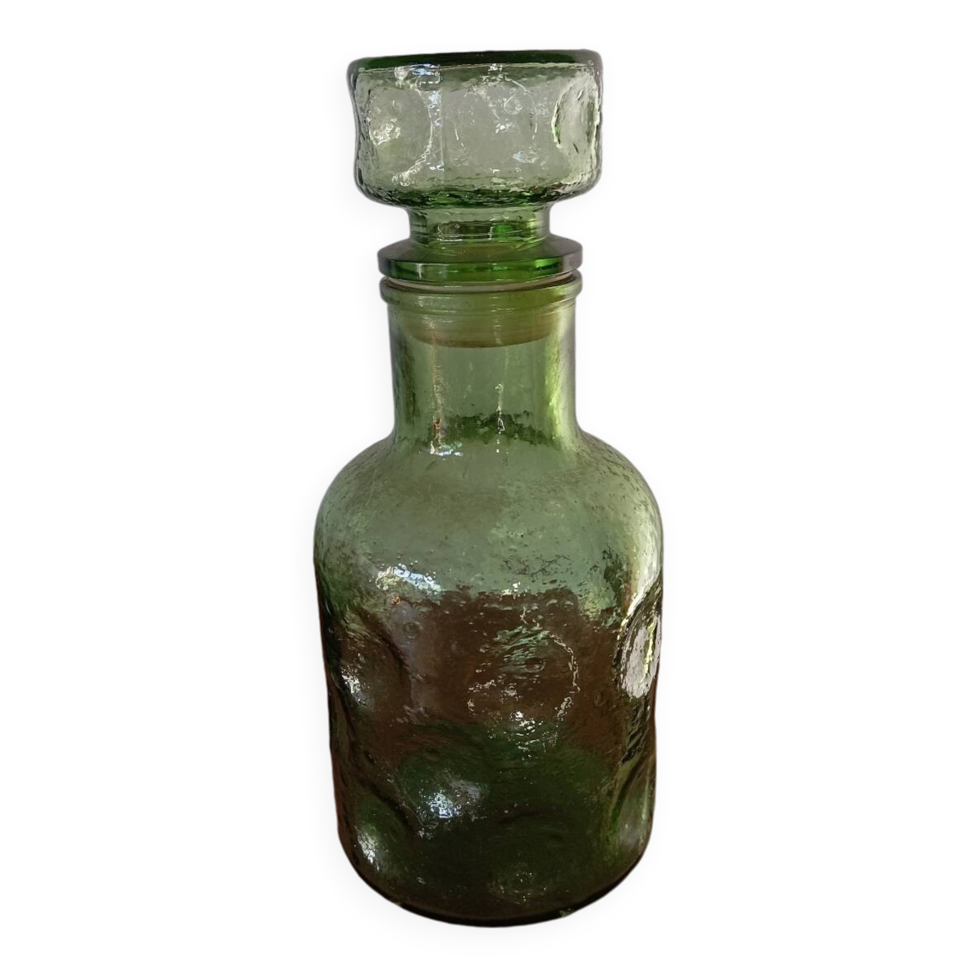 Round relief carafe from the 70s