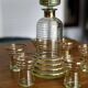 Carafe and its 6 gatsby style glasses