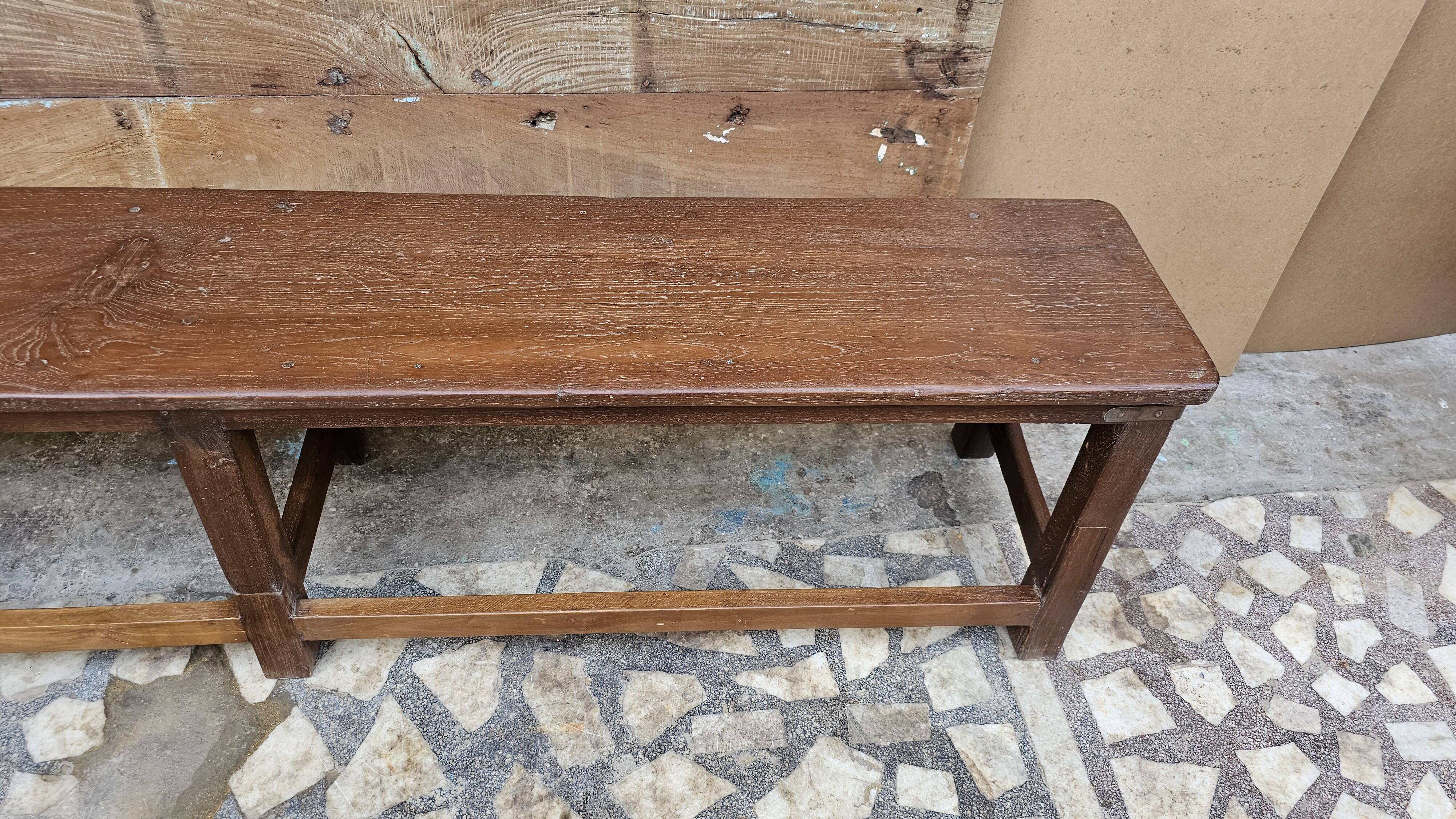 Old Burmese teak bench
