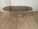 Table basse chrome et laiton Italie 1970