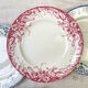 6 flat plates Terre de Fer blue red mismatched