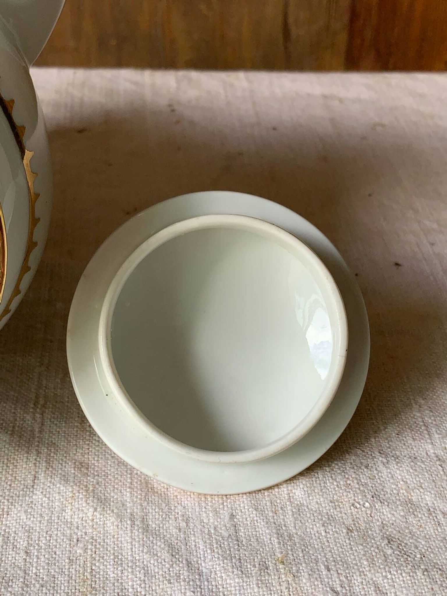 Antique porcelain jug with Limoges enamel