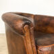 Vintage sheep leather club chair