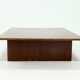 Large Bamboo and Wood Coffee Table Attributed to Axel Vervoordt 1980s