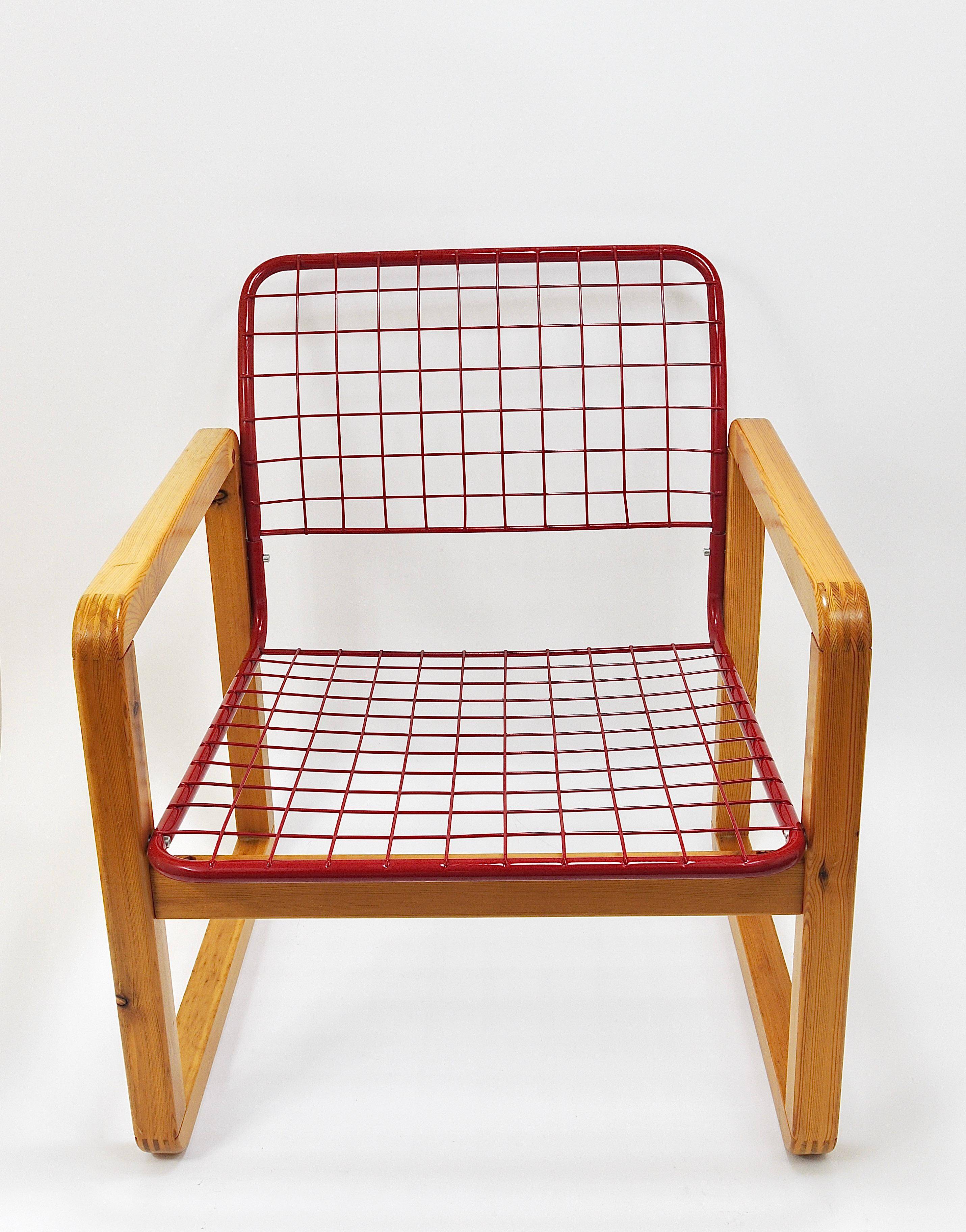 Postmodern Wire Lounge Chair Sälen, Knut & Marianne Hagberg, Ikea, 1982