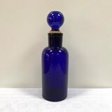 Ancien flacon d’apothicaire en verre bleu cobalt