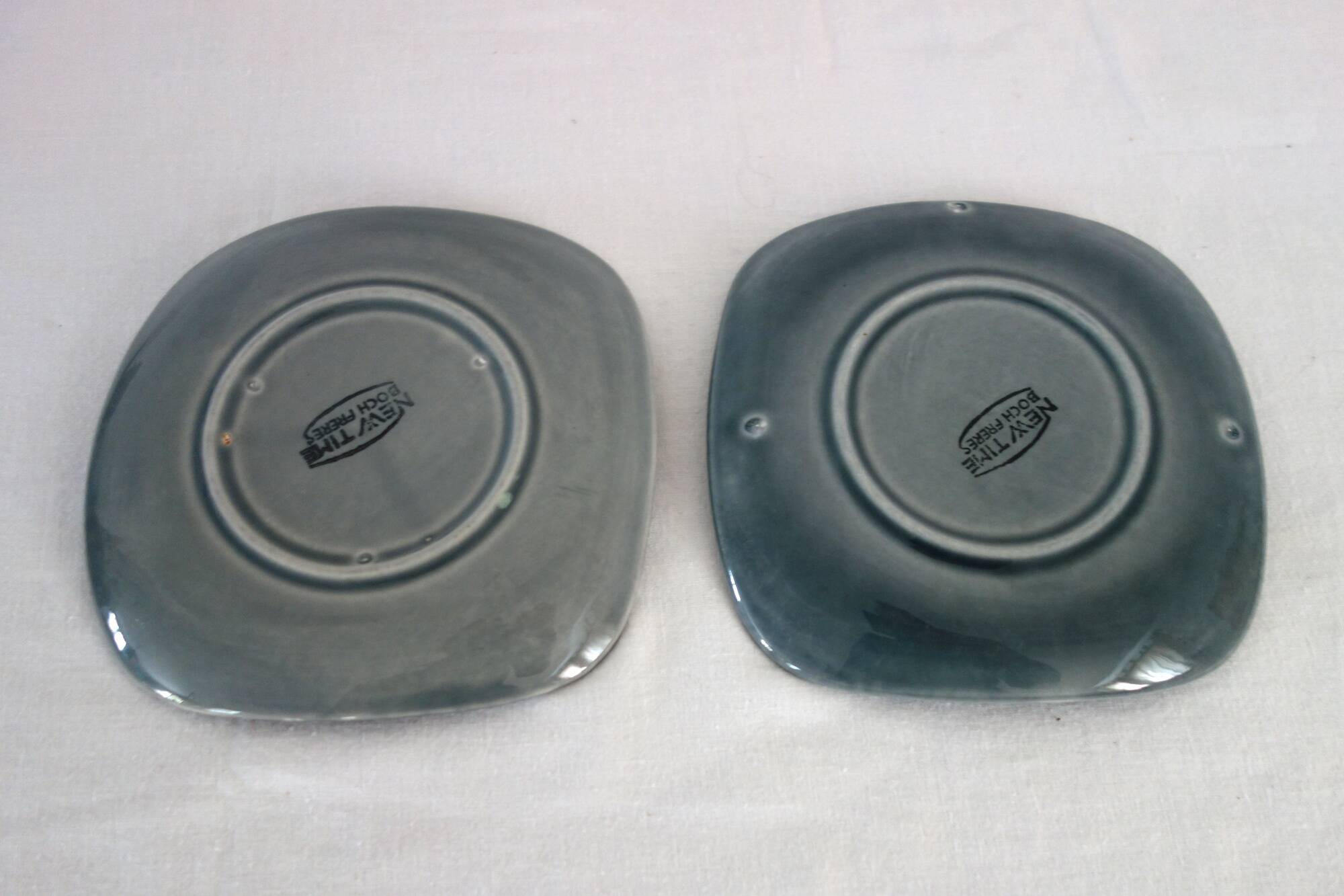 2 cups with saucers, New Time model, Boch Frères 1955