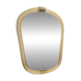 Venetian Style Murano Glass Mirror with Twisted Torciglione Frame