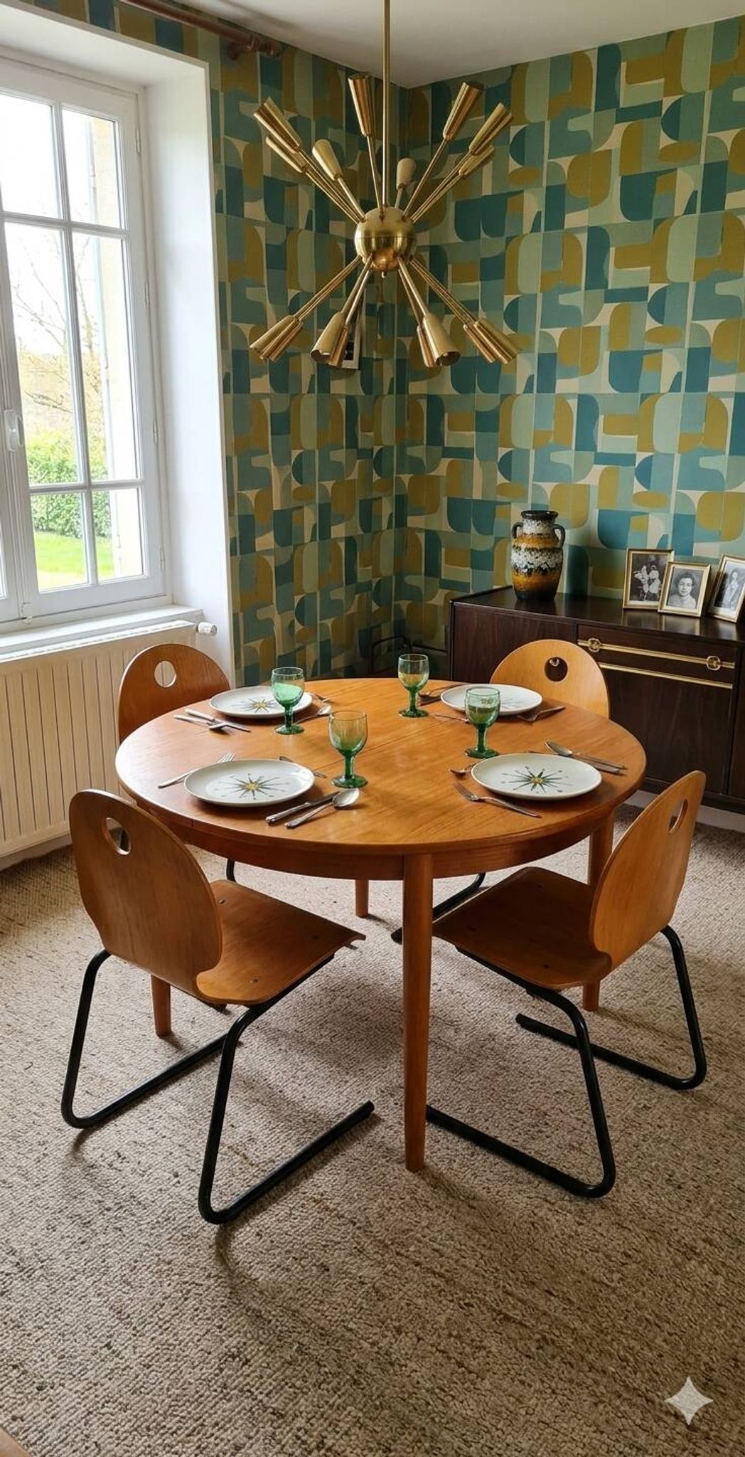 4 vintage school chairs from the 70s