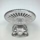 Art Nouveau fruit bowl in glass and metal Art Nouveau compote dish