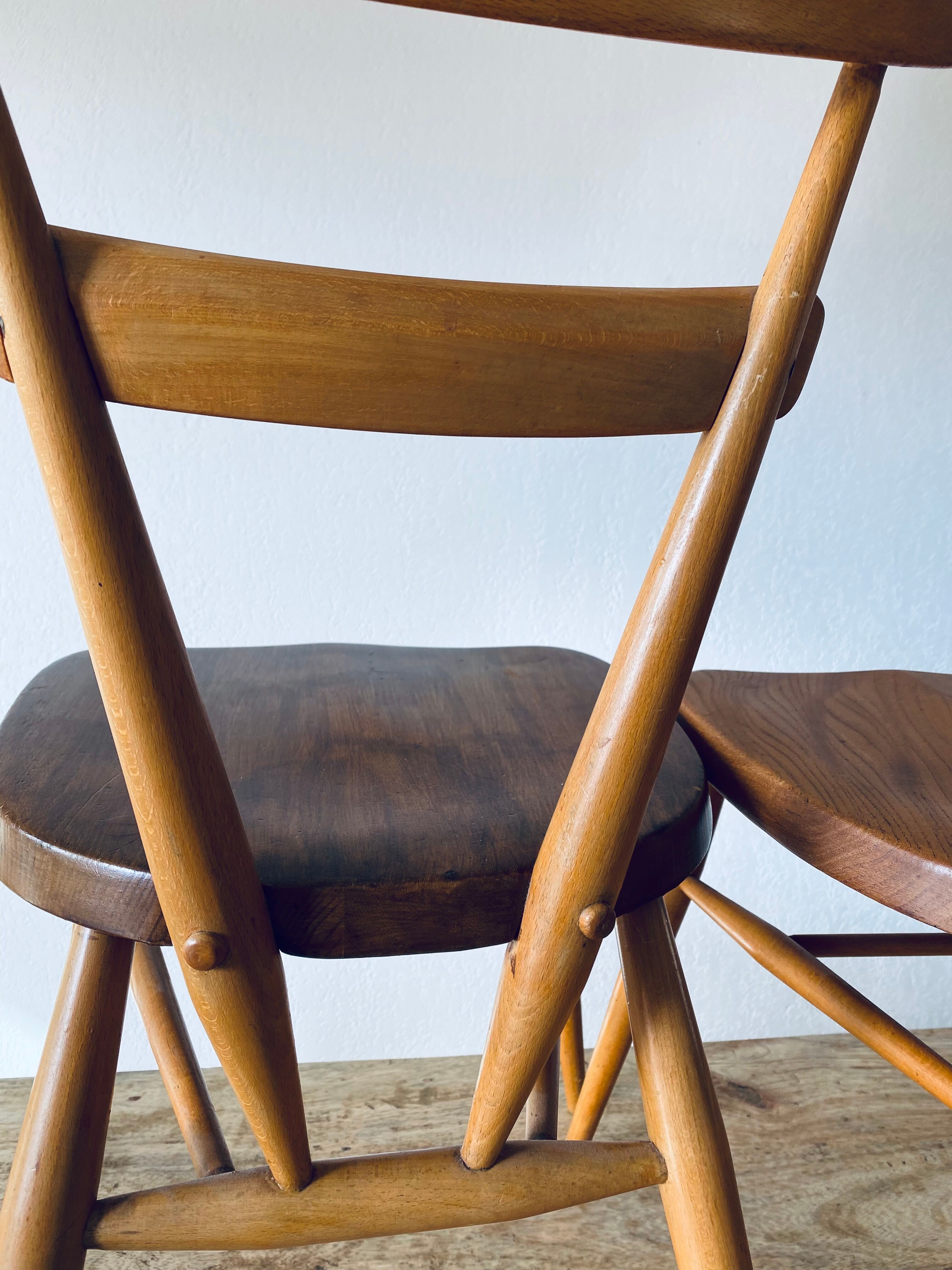 Pair of chairs "stacking chair" model from Ercol