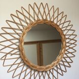 Rattan mirror