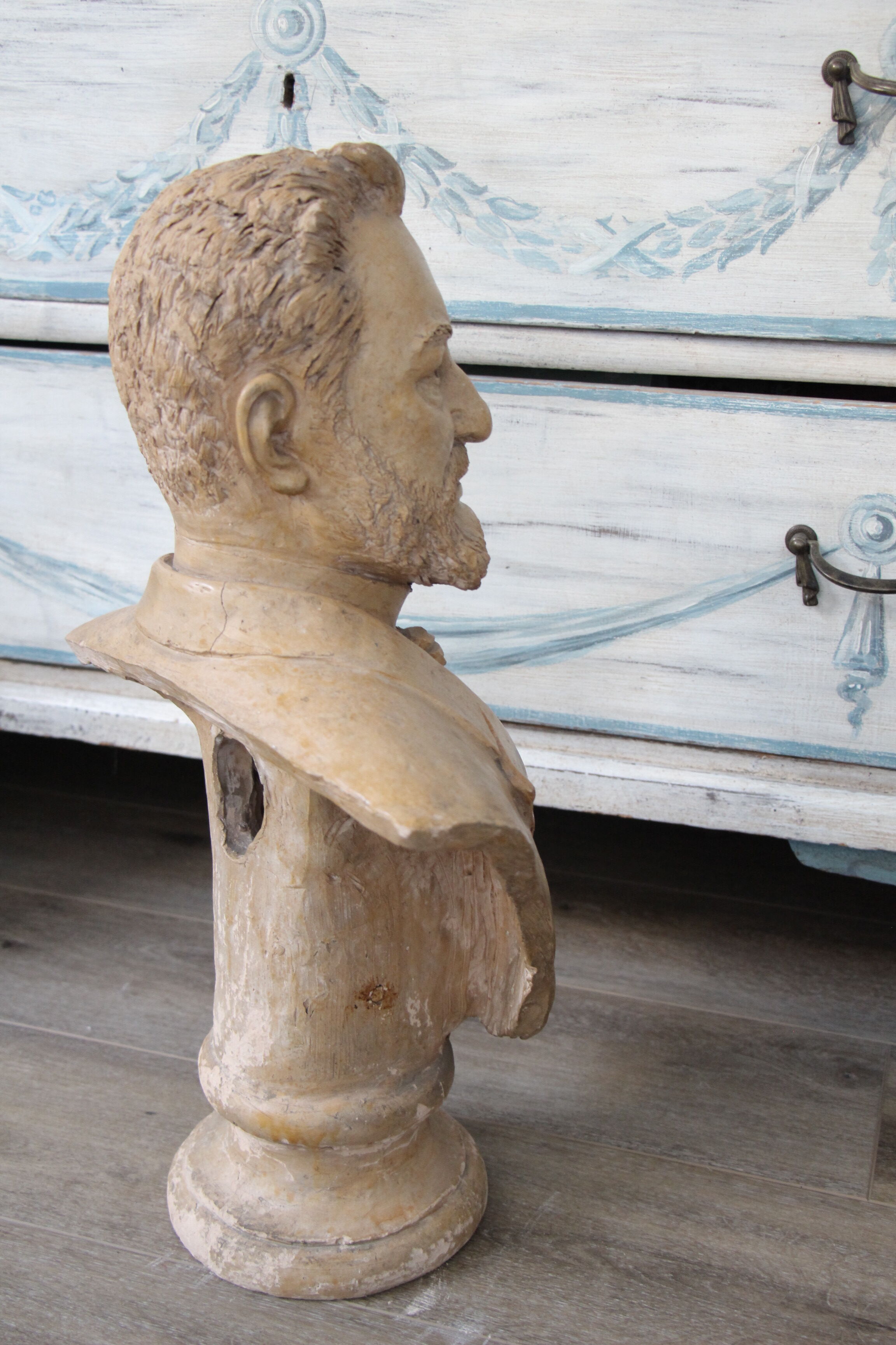 Bust of a man in nineteenth century terracotta