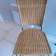 Paire chaises fer forgé et rotin vintage