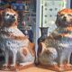 Set of 2 Dog Statues – Staffordshire – Ornament – Vintage Pair